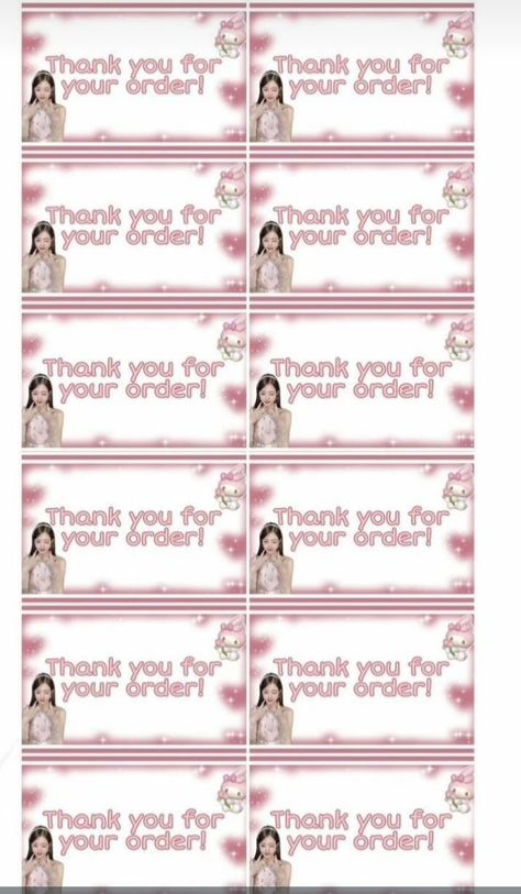 Thank You Mail Sticker Kpop, Kpop Thank You Card Template, Thank You Kpop, K Pop Mail Sticker, Kpop Thank You Card, Kpop Sticker Template, Basic English For Kids, Freebies Kpop, Kotak Bento