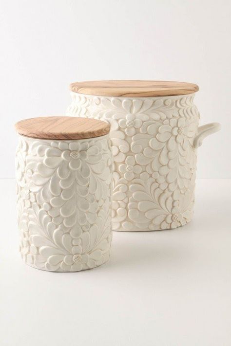 Ceramic Storage Jars - Ideas on Foter Jars Ceramics, Ceramic Containers, Roatan, Ceramic Jars, Kitchen Canisters, Canister Sets, Cookie Jars, Kitchen Stuff, Kitchen Items