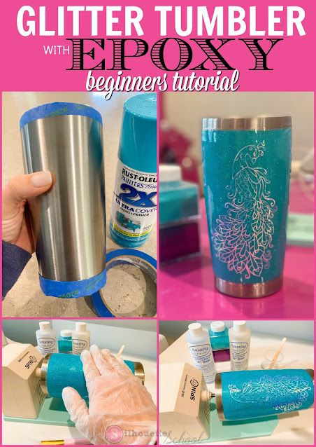 If you're into crafts that require patience, making a DIY glitter tumbler will be right up your alley.  I have to admit I just recently made my first stainless steel tumbler with vinyl and glitter and I learned a thing or two.Considering that it can be an intimidating project, I thought I'd pass along what I learned making my first glitter tumbler in this beginner tutorial. Read more » Silhouette School Blog, How To Make Glitter, Silhouette School, Diy Glitter, Glitter Tumbler Cups, Glitter Tumblers, Custom Tumbler Cups, Diy Epoxy, Diy Cups