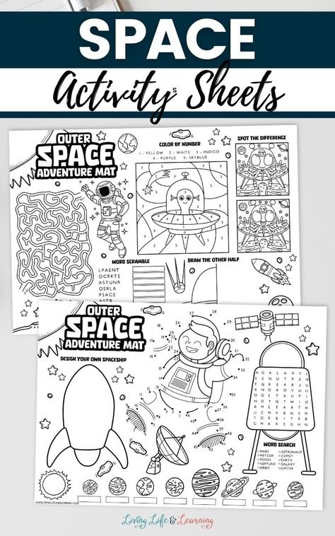 Free Outer Space Activity Printables | Free Homeschool Deals © Astronaut Activities, Outer Space Activities, Tracing Letters Preschool, Fun Printables For Kids, Space Printables, Space Activity, Free Educational Apps, Activity Printables, Shelter In Place