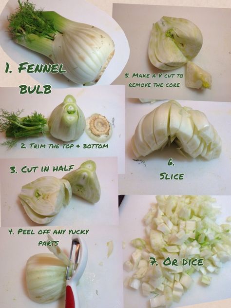 Vegan Info, Fennel Bulb, Fennel Recipes, Food Info, Vegetable Sides, Cut Up, Veggie Dishes, Food Prep, Vegetable Side Dishes