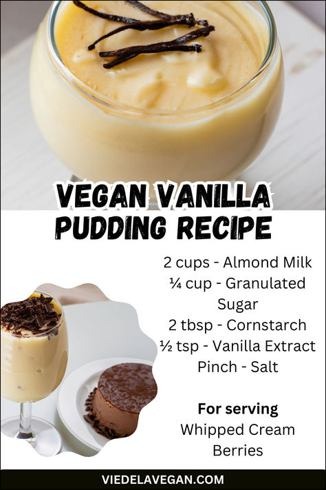 Vegan Vanilla Pudding Recipe Vegan Vanilla Pudding Recipe, Dairy Free Vanilla Pudding, Alpha Gal Friendly Dessert Recipes, Gluten Free Dairy Free Vegan Desserts, Dairy Free Pudding Recipe, Vegan Pudding Recipe, Vegan Vanilla Pudding, Vegan And Gluten Free Desserts, Df Dessert