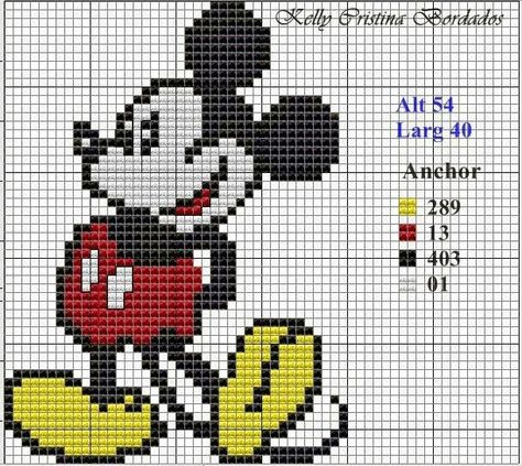 Mickey Quilt, Disney Quilt, Disney Cross Stitch Patterns, Cross Stitch For Kids, Pola Kristik, Disney Cross Stitch, Stitch Cartoon, Baby Cross, Beaded Cross Stitch