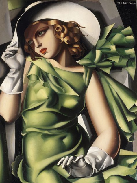 Tamara Lempicka, Art Deco Portrait, Arte Art Deco, Art Deco Artists, Art Deco Artwork, Art Deco Paintings, Sonia Delaunay, Art Deco Posters, Tableau Art