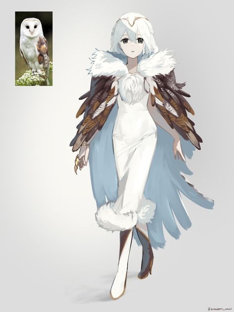 Character Concept Ideas, Owl Women, Owl Girl, Bird People, Bird Girl, Character Design Girl, Characters Inspiration Drawing, Dnd Art, Concept Ideas