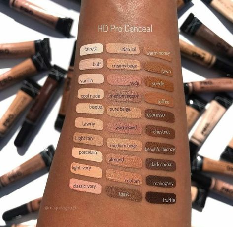 Makeup Black Skin, Concealer For Dark Skin, La Girl Concealer, Hd Concealer, La Girl Pro Concealer, No Foundation, Foundation Swatches, Maquillage On Fleek, Lip Combos