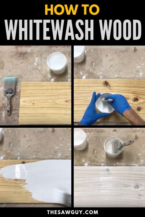 How To Whitewash Wood, Decor Marin, How To Whitewash, White Wash Wood, Rustic Furniture Diy, White Washing, Diy Rustic Home, Cute Dorm Rooms, Dekor Diy