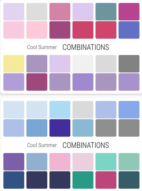 True Summer Combinations, Cool Summer Color Palette Outfits Casual, Cool Summer Color Combinations, True Summer Color Outfits, Summer Cool Armocromia, True Summer Color Combinations, True Summer Outfits Color Combos, Cold Summer Color Palette Outfits, Summer Cool Palette