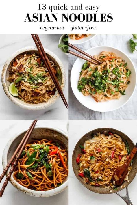 Easy Asian Noodle Recipes, Easy Asian Noodles, Vegetarian Asian, Asian Dinners, Asian Noodle Recipes, Noodle Recipes Easy, Easy Asian Recipes, Asian Noodle, Easy Asian