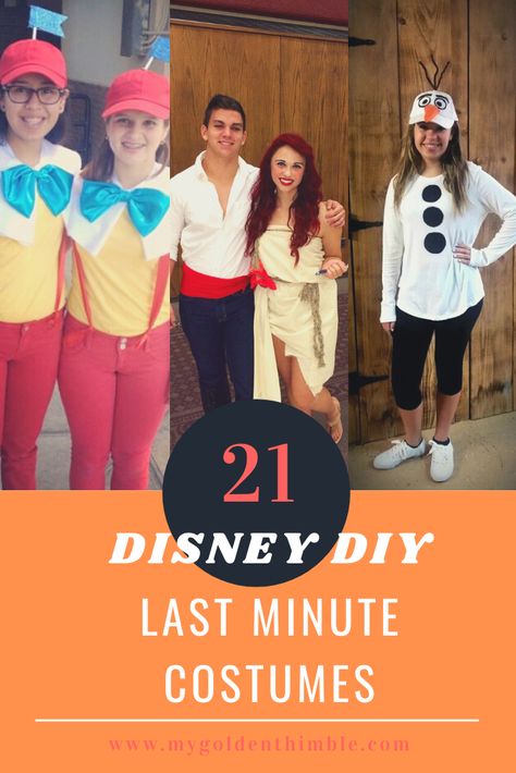 On this post, you will find all DIY Disney Costumes for Boys, Girls, Couples, Friends, even for the Whole Family!! #disneycostumesdiy #halloweendiy #halloweencostumeideas Diy Mens Disney Costume, Disney Fancy Dress Diy, Easy Male Disney Costumes, Cartoon Character Costumes Diy, Diy Disney Family Costumes, Quick Disney Costumes Last Minute, Disney Day At School Costumes, Cartoon Characters Costumes Ideas Easy, Disney Dress Up Day School Costume Ideas