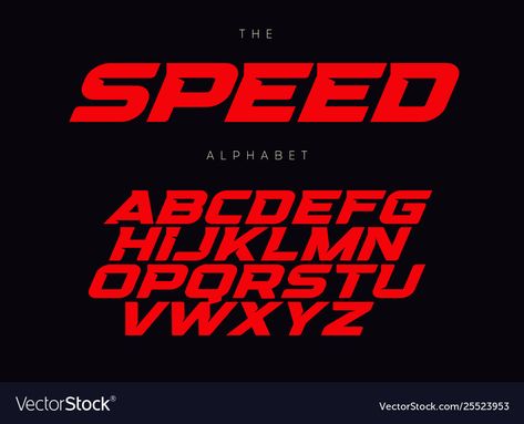 Pop Art Font, Racing Graphics, Latin Alphabet, Red Race, Geometric Font, Sports Fonts, Event Promo, Logo Banner, Futuristic Fonts