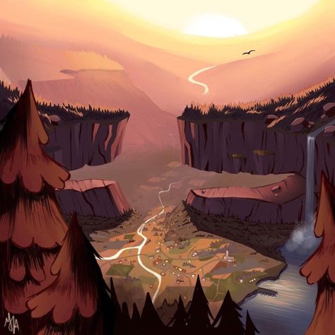 Gravity Falls Scenery, Gravity Falls Oc, Gravity Falls Aesthetic, Gravity Falls Oregon, Oregon Aesthetic, Falls Aesthetic, Autumn Tattoo, Alex Hirsch, Reverse Falls