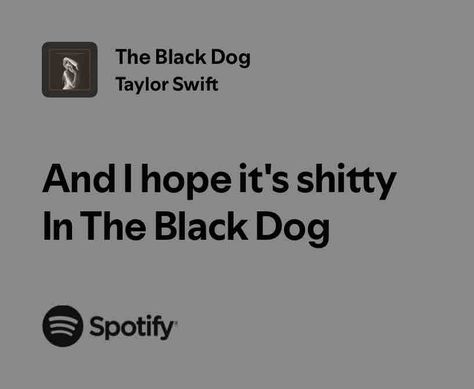 The Black Dog Taylor Swift 2024, Song Taylor Swift, Nothing To Say, Say Nothing, Spotify Lyrics, Taylor Swift Lyrics, Black Dog, Spotify Song, My Soul