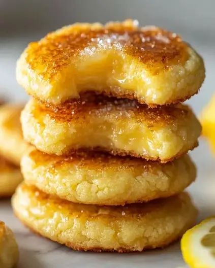 Lemon Curd Crème Brûlée Cookies - Tangy & Sweet Treat - optimal recipes Optimal Recipes, Lemon Bar Cookies, Teacher Memes, Lemon Cookies, Dessert Lover, Chewy Cookie, Best Recipe, Lemon Curd, Perfect Desserts