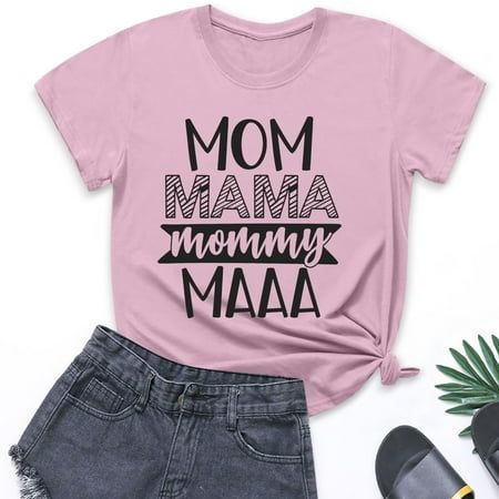 Introducing our Mother's Day shirts, the perfect gift to show your love and appreciation for mom. Crafted from high-quality materials, these shirts are not only affordable but also incredibly soft and comfortable to wear. Make this Mother's Day truly special by gifting the special women in your life with these lovely shirts. Coordinate with the whole family by wearing matching Mother's Day-themed outfits. Celebrate and honor mom with these unique gifts that she will cherish for years to come. Size: XL.  Color: Pink.  Gender: female.  Age Group: adult.  Pattern: graphic. Tunic Tops Summer, Summer Graphic Tee, Gifts For Mother, Funny Mom Gifts, Blouse Short Sleeve, Cute Blouses, Shirt Blouses Tops, Funny Graphic Tees, Mothers Day Shirts