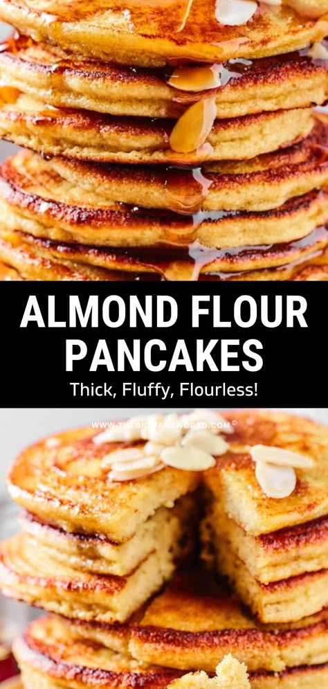 Almond Flour Pancake Recipe Easy, Healthy Almond Flour Pancakes Easy, Best Almond Flour Pancakes, Almond Flour Blueberry Pancakes, Healthy Pancake Recipes Almond Flour, Almond Flour Waffle Recipe Easy, Gf Df Pancake Recipe, Low Carb Pankaces, Almond Flour Pancake Mix Recipe