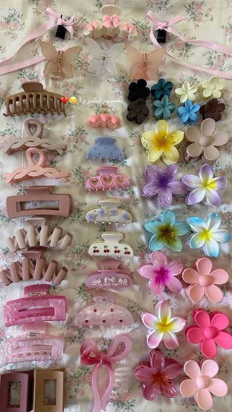 Hair Tie Accessories, Hair Accessories Collection, Hair Accessories Clips, Girly Accessories, Birthday Wishlist, Corfu, Diy Hair Accessories, Hair Claws & Clips, Just Girl Things