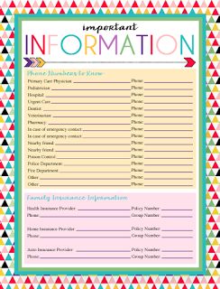 Free Printable Important Information Log | A series of over 30 free organizational printables from ishouldbemoppingthefloor.com | Three Designs & Instant Downloads Emergency Binder Printables, Life Management Binder, Medical Printables, Medical Binder Printables, Binder Printables Free, Family Emergency Binder, Home Organization Binders, Organizational Printables, Medical Binder