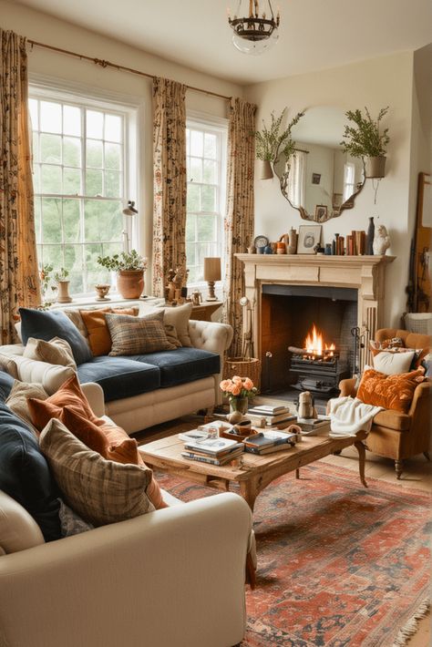 Scottish Cottage Interior, Cottage Living Magazine, Traditional Cottage Decor, Modern Cottage Living Room, English Cottage Living Room, Cottage Living Room Ideas, Scottish Interiors, Cozy English Cottage, Cottage Style Living Room