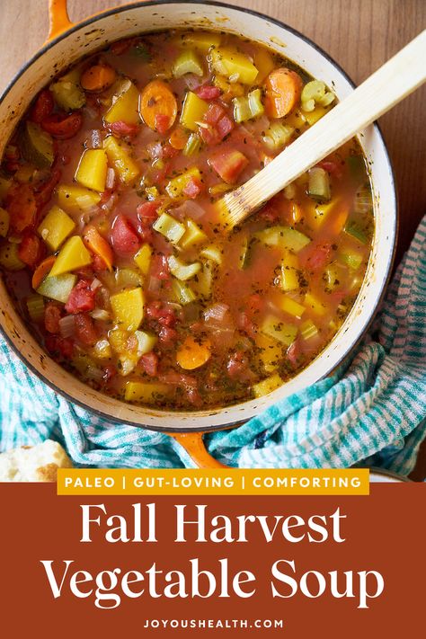 Harvest Vegetable Soup, Soup Paleo, Fall Soup Recipes, Fall Recipes Healthy, Thanksgiving Menu Ideas, Fall Dinner Recipes, Fall Foods, Fall Soups, Fall Dinner