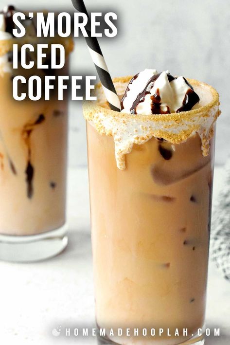 Flavored Coffee Recipes, Marshmallow Topping, Coffee And Milk, Nespresso Recipes, Homemade Coffee Creamer, Iced Coffee Recipes, Iced Coffee At Home, Cold Coffee Recipes, Iced Coffee Recipe