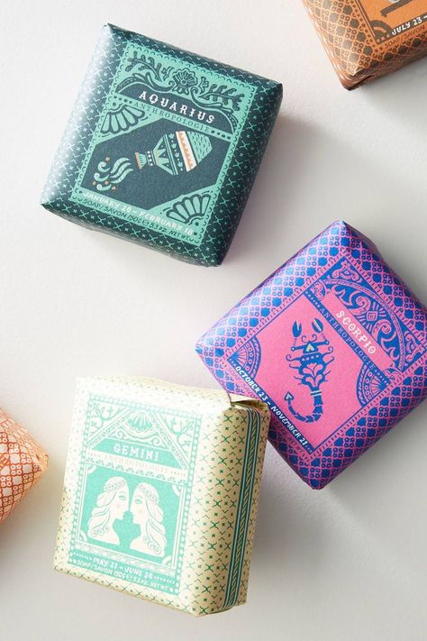 Astrology Gifts, Astrology Gift, Soap Packaging, Packaging Designs, Whimsical Fashion, Capri Blue, Creative Packaging, Packaging Design Inspiration, Branding Packaging