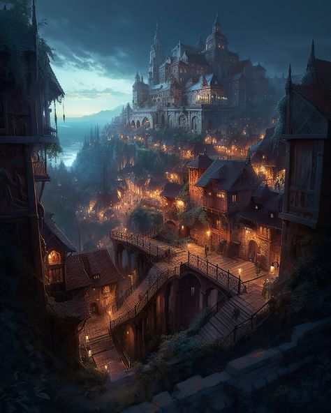 Fantasy Environment Concept Art, Castle Concept Art, Fantasy Environment, Fantasy Buildings, Fantasy Village, Fantasy Locations, The Empyrean, Fantasy Town, Concept Art World