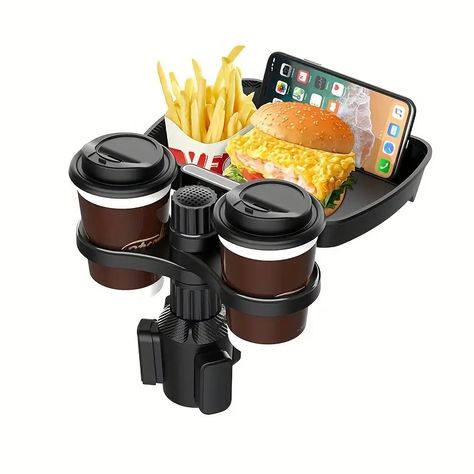 Car Mobile Phone Holder Tray Beverage Coffee Small Dining - Temu Cup Holder Diy, Car Seat Tray, Car Snacks, Car Food, Car Interior Storage, Tray Organization, Small Dining Table, Food Table, Snack Tray