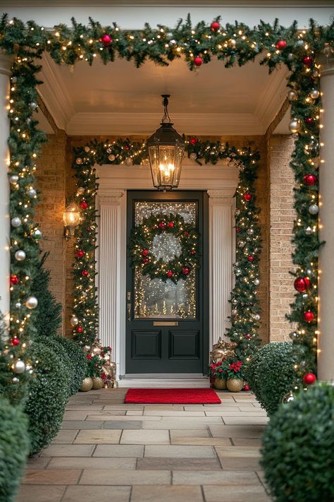 16 Unique Front Porch Christmas Decor Ideas for Holiday Season 3 Cute Owl Tattoo, Outdoor Christmas Decoration Ideas, Outdoor Decoration Ideas, Christmas Front Doors, Owl Tattoo, Christmas Decoration Ideas, Twinkling Lights, Cute Owl, Outdoor Christmas Decorations