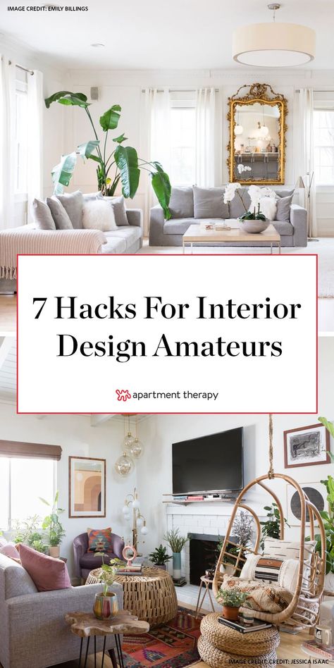 Want to spruce up your space but feel like you don’t know where to begin? Try these 7 hacks for interior design amateurs. #homedesign #interiordesignideas #designhacks #interiordesignstyles Interior Design Hacks, Craftsman Interior Design, Interior Design Basics, Cheap Interior Design, Learn Interior Design, Craftsman Interior, Design Hacks, Affordable Interior Design, Interior Design Guide