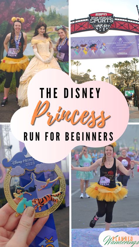 Everything to know for your first time doing the Disney Princess Run | runDisney 5K | Disney princess running | Disney princess run costume | disney world | Disney Princess Run for beginners | #wdw #rundisney #disneyprincess #princessrun #5k Run Disney Princess Outfit, Princess Marathon Outfits, Rundisney Costumes Princess, Disney Princess Half Marathon Costume, Run Disney Costumes Princess, Disney 5k Outfits, Disney Princess Running Costumes, Disney Race Outfits, Rundisney Costume Ideas