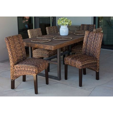 Seagrass Chairs, Coastal Dining Rooms, Seagrass Dining Chairs, Sideboards And Buffets, Coastal Dining Room, Coastal Dining, Brown Legs, Wicker Dining Chairs, Comfortable Dining Chairs