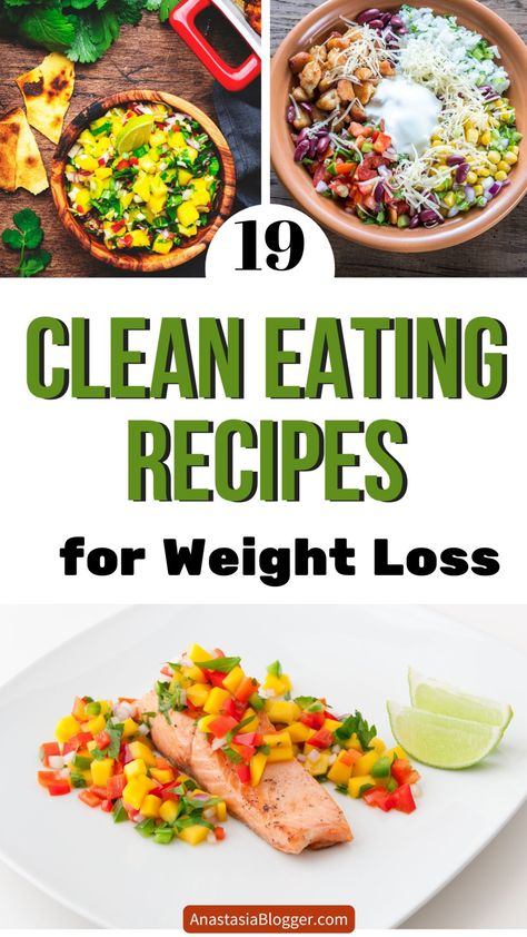 19 Easy Clean Eating Recipes for Weight Loss Easy Clean Eating Recipes For Beginners, Unprocessed Food Diet, Simple Clean Eating Recipes, Clean Eating Recipes For Beginners, Healthy Recipes For Pregnancy, Aquafaba Recipes, Recipes For Pregnancy, Dinner Recipes Easy Healthy, Easy Clean Eating Recipes