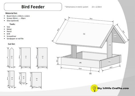 How to make a bird feeder | My Little Crafts Bird Feeder Diy, Little Crafts, Large Bird Feeders, Bird Feeder Station, Make A Bird, Make A Bird Feeder, Wood Bird Feeder, Bird Feeder Plans, Bird Feeder Craft