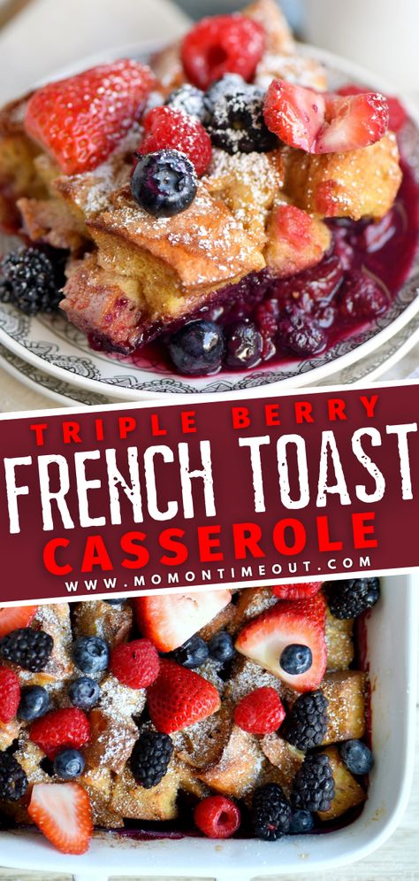 Easter French Toast Casserole, Peanut Butter Icebox Cake, Easy Icebox Cake, Mom On Timeout Recipes, Berry Casserole, Berry French Toast Casserole, Brunch Christmas, French Toast Casserole Recipe, Berry French Toast