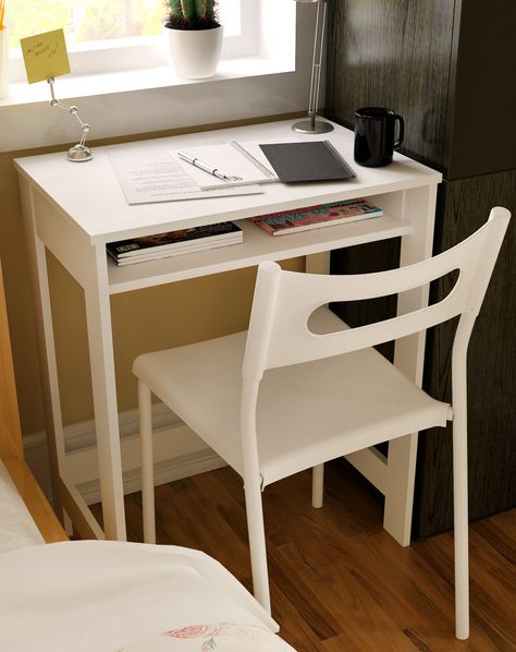 Small Study Desk Ikea - Living Room Table Sets Cheap Check more at http://www.gameintown.com/small-study-desk-ikea/ Small Study Table Ideas Space Saving, Ikea Small Desk, Small Study Desk, Simple Study Desk, Small Study Table, Study Table Ideas, Study Table And Chair, Study Table Designs, Desks For Small Spaces