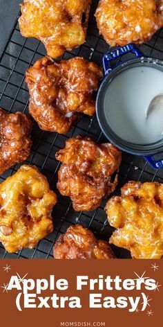 Easy Apple Fritters, Easy Apple Fritters Recipe, Apple Fritters Recipe, Baked Apple Fritters, Apple Fritter Bread, Apple Recipes Easy, Fritters Recipe, Apple Fritter, Apple Dessert Recipes