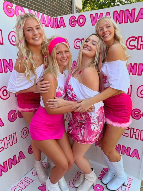 Sorority Bid Day Box Photo Op Pink Bid Day, Sorority Poses, Sorority Bid Day, Box Photo, Shot List, Bid Day, Photo Op, Photoshoot Poses, Sorority