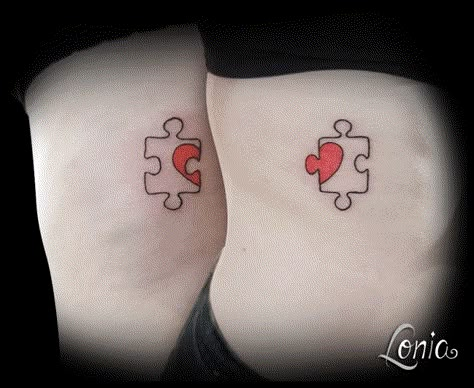 Jigsaw Tattoo, Puzzle Tattoo, Couple Tattoo Quotes, Puzzle Piece Tattoo, Puzzle Tattoos, Tattoo Wedding, Couples Tattoo, Cute Couple Tattoos, Couples Tattoos