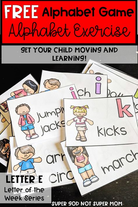 Kindergarten Alphabet, Alphabet Game, Alphabet Kindergarten, Abc Activities, Alphabet Games, Preschool Literacy, Movement Activities, Letter Activities, Stuck Inside