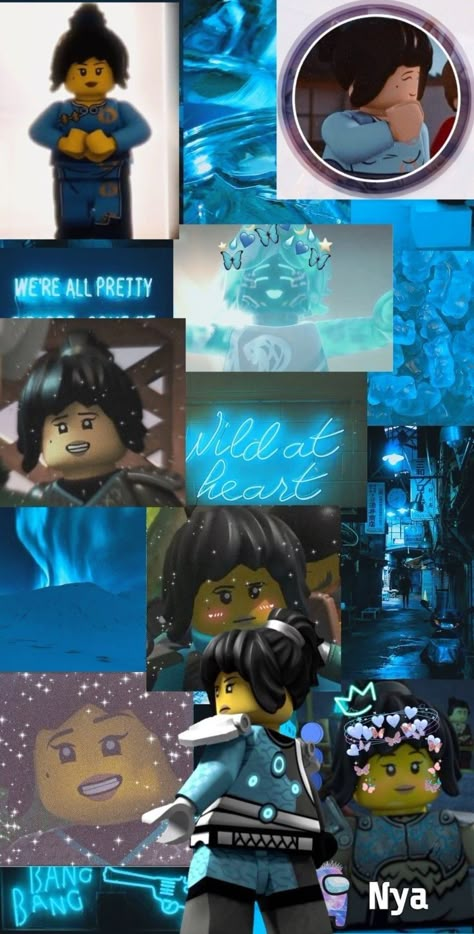 ✨💙Ninjago Nya wallpaper💙✨ Ninjago Wallpaper Aesthetic, Ninjago Aesthetic, Lloyd Harumi, Ninjago Wallpaper, Ninja Lego, Lego Ninjago Nya, Ninjago Nya, Wallpaper Collages, Perseus Jackson