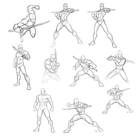 Dynamic Standing Poses, Sketch Action Poses, Ninja Character, Animation Drawing Sketches, Gesture Drawing Poses, Gesture Poses, Human Body Drawing, Bd Art, Drawing Ideas List