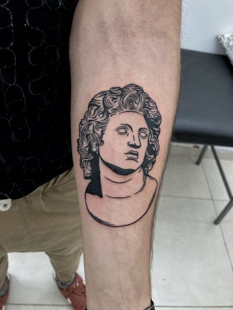 Alexander The Great Tattoo, Ancient Greek Tattoo, Alexander The Great, Great Tattoos, Dope Tattoos, Tattoo Idea, Ancient Art, A Tattoo, Skull Tattoo