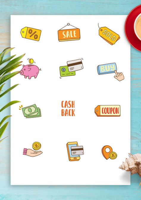 Finance Stickers, Cool Money, Download Stickers, Ipad Kid, Money Background, Money Stickers, Bujo Layout, Budget Stickers, Png Stickers