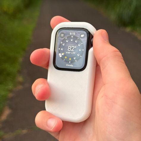 Apple Watch iPod Case | Convert Your Apple Watch Into a Powerful Mini Handheld | High-Quality 3D Print | Fits This unique case for your Apple Watch turns it into a mini iPod, serving as a perfect accessory to your iPhone or Airpods. Control your music, take phone calls, respond to texts, and more. Made from a tough flexible TPU, this case is durable and weather-resistant, ensuring a safe enclosure for your Apple Watch. Compatible with both 40/41 mm and 44/45 mm sized watches. . . . . . . .... Edc Gadgets, Apple Watch Sport, 3d Printing Diy, Apple Watch Case, Must Have Gadgets, Apple Watch Accessories, Ipod Case, Phone Calls, Apple Accessories