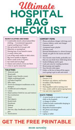 Hospital Bag Checklist with everything you need for mom, dad, and baby! #mom #newmom #hospitalbag #childbirth #hospital #printable #maternity #birth #parenting Hospital Checklist, Mom Checklist, Pregnancy Hospital Bag, Baby Hospital Bag, Bag Checklist, Hospital Bag Checklist, Baby Life Hacks, Baby Checklist, Baby Sleep Problems