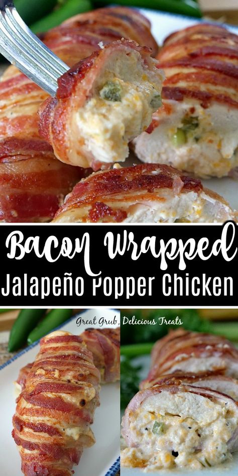 Baked Chicken With Cream Cheese And Bacon, Bacon Wrapped Jalapeño Popper Chicken, Jalapeno Popper Chicken Roll Ups, Jalepeno Chicken Crockpot Recipes, Bacon Wrapped Chicken Jalapeno Poppers, Chicken Pickle Cheese Wrapped In Bacon, Pepper Jelly Bacon Wrapped Chicken, Jalapeño Chicken Popper, Bacon Wrapped Ranch Chicken