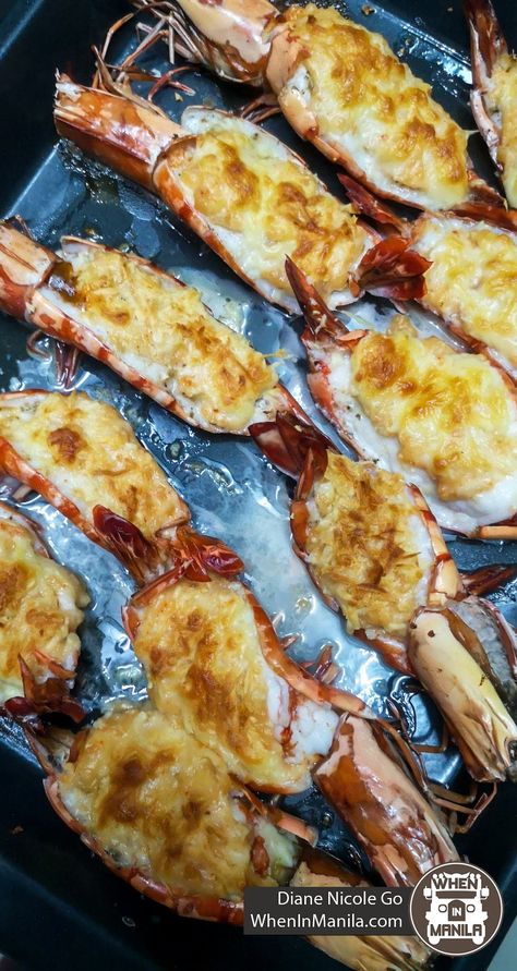 This Shrimp Thermidor is shrimply good - here's how you can make it - When In Manila Shrimp Thermidor, Stuffed Shrimp, Baked Crab, Seafood Dish Recipes, Shrimp Scallops, Yummy Seafood, Lots Of Food, Prawn Recipes, Shrimp Recipes For Dinner