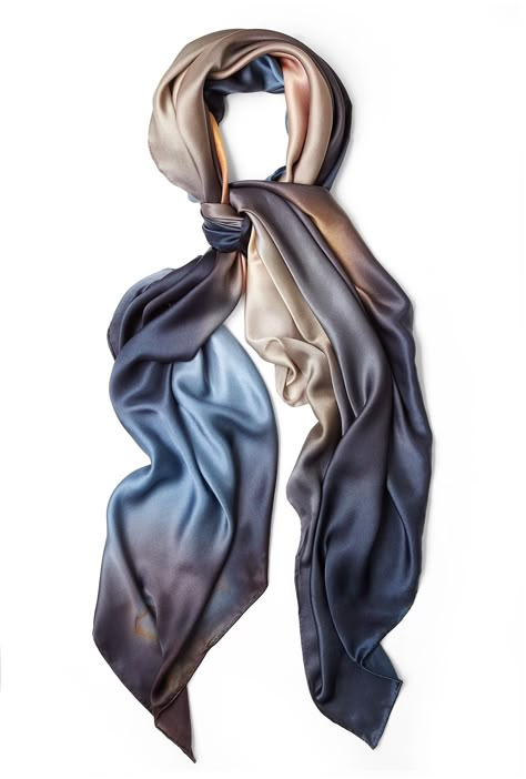 Madagascan Agate Silk Scarf by Weston Scarf Photography, Scarf Display, Silk Scarf Style, Scarf Women Fashion, Silk Art, Hijab Scarf, Foto Art, Designer Scarves, Scarf Women