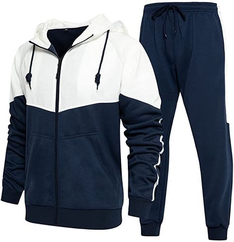 Casual Outfits Athletic, Outfit Athletic, Sweat Suits, Outfits Athletic, Track Suit Men, Sweatshirt Zipper, Mens Hooded, Suit Set, Sport Pants